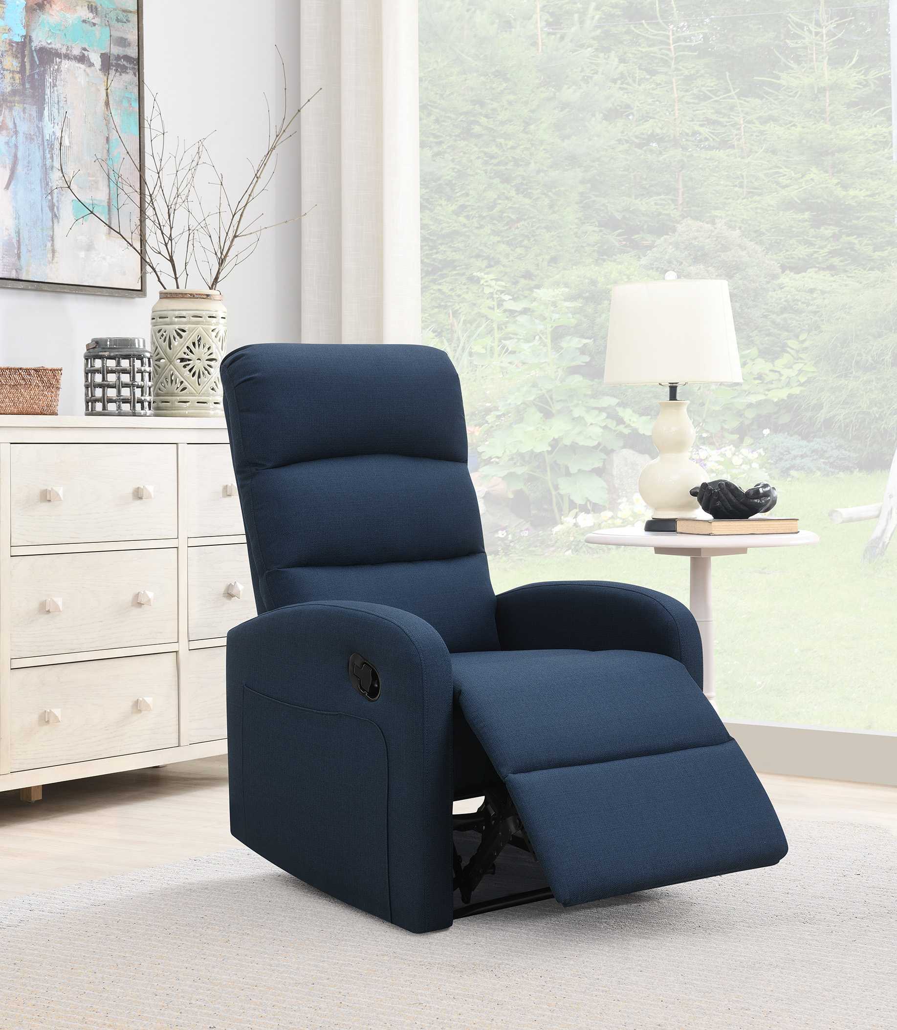 Relaxing Navy Blue Recliner Chair