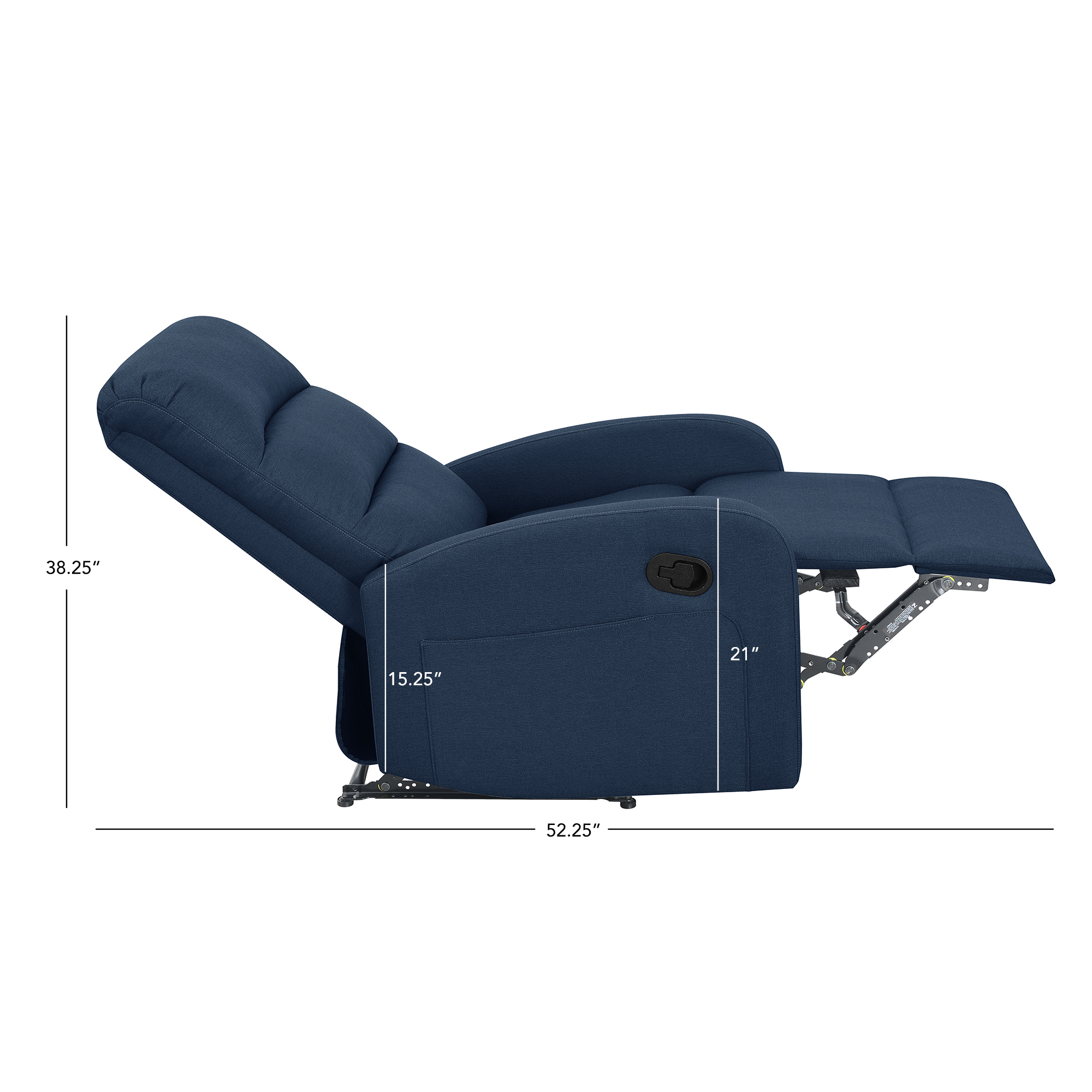 Relaxing Navy Blue Recliner Chair