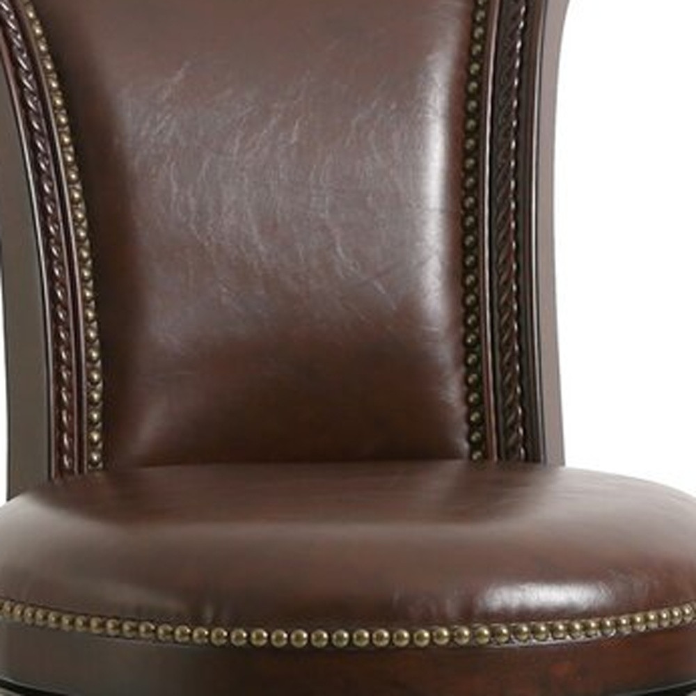 45" Walnut Hardwood Frame Upholstered Bar Stool