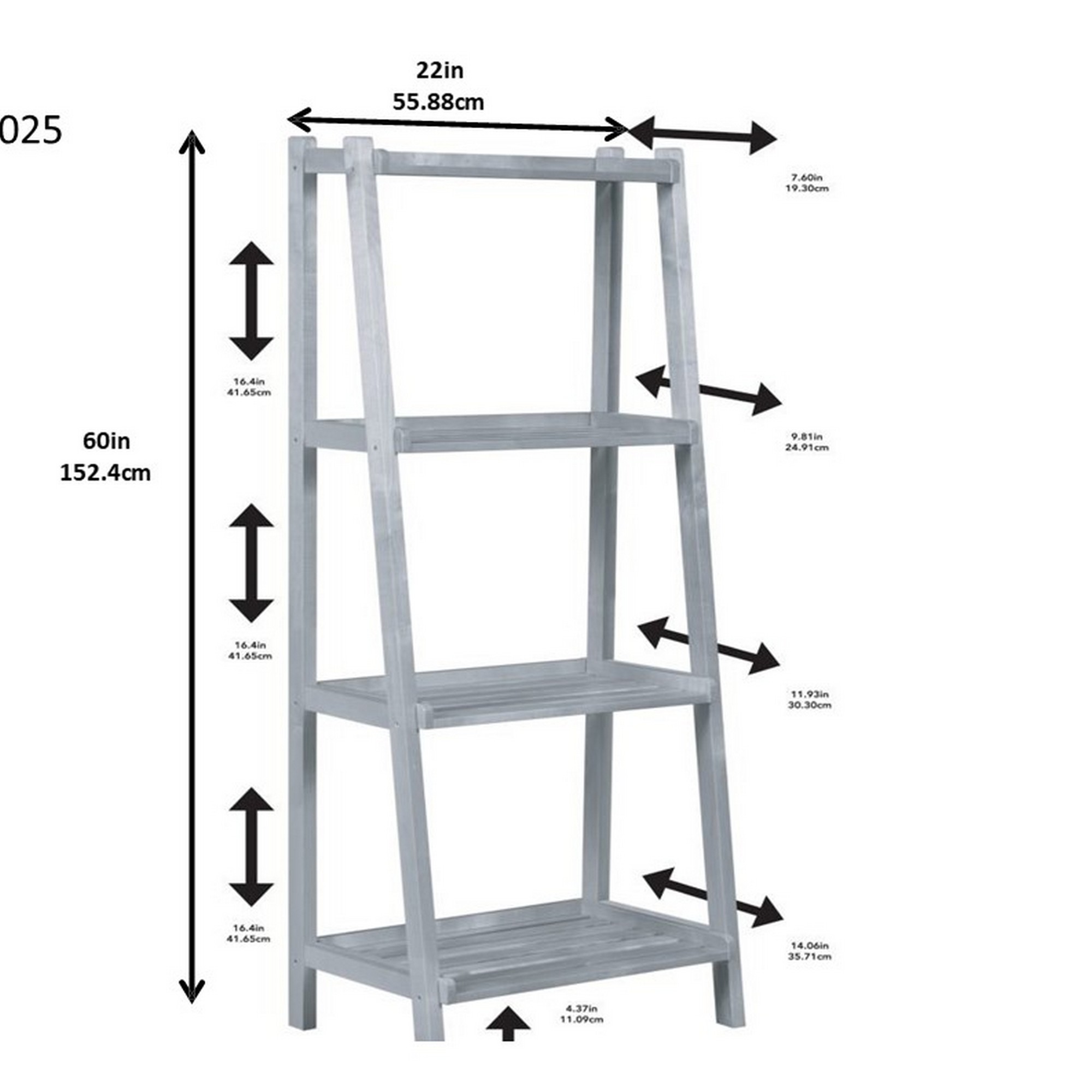 60" Bookcase with 4 Shelves in Espresso