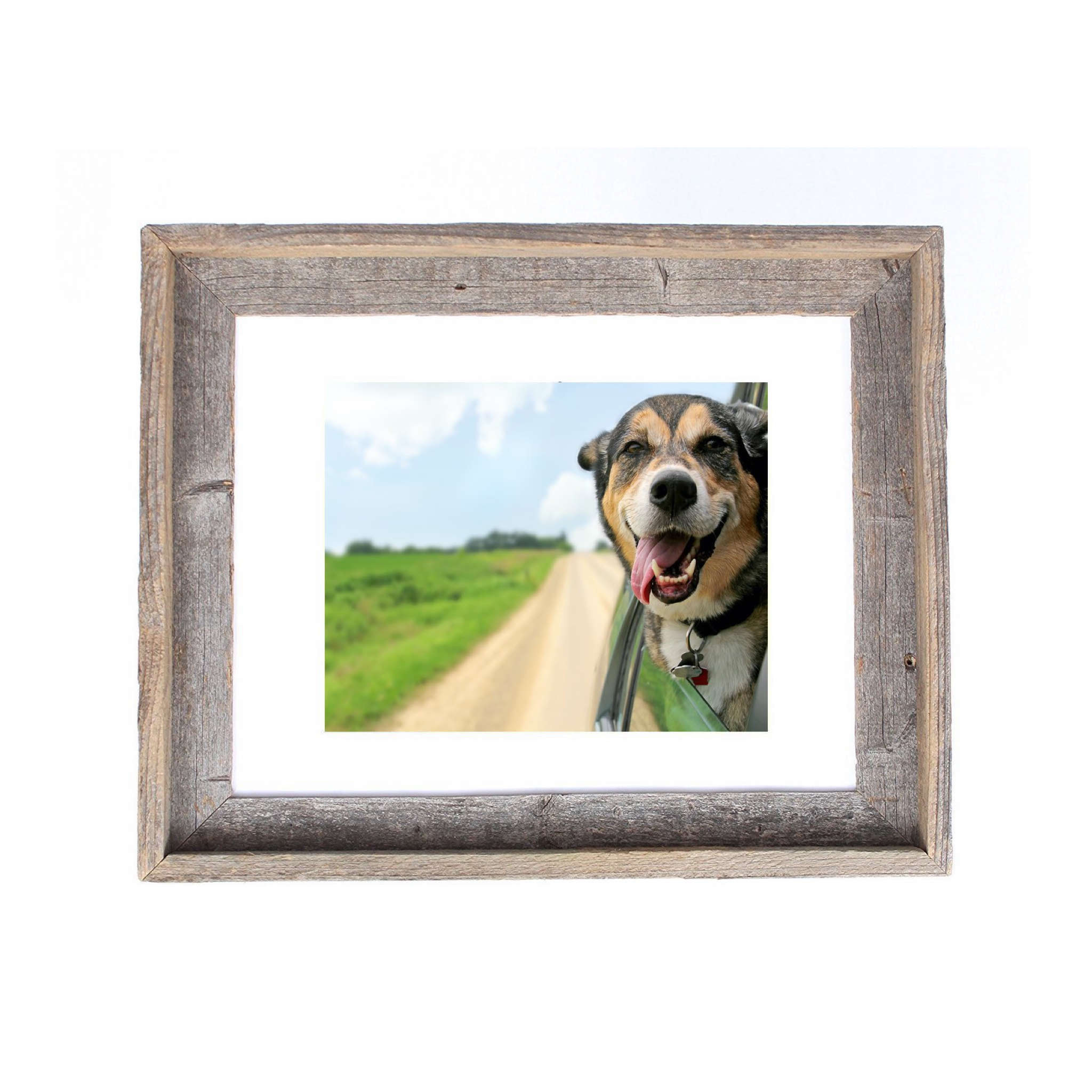 19"x23" Rustic White Picture Frame