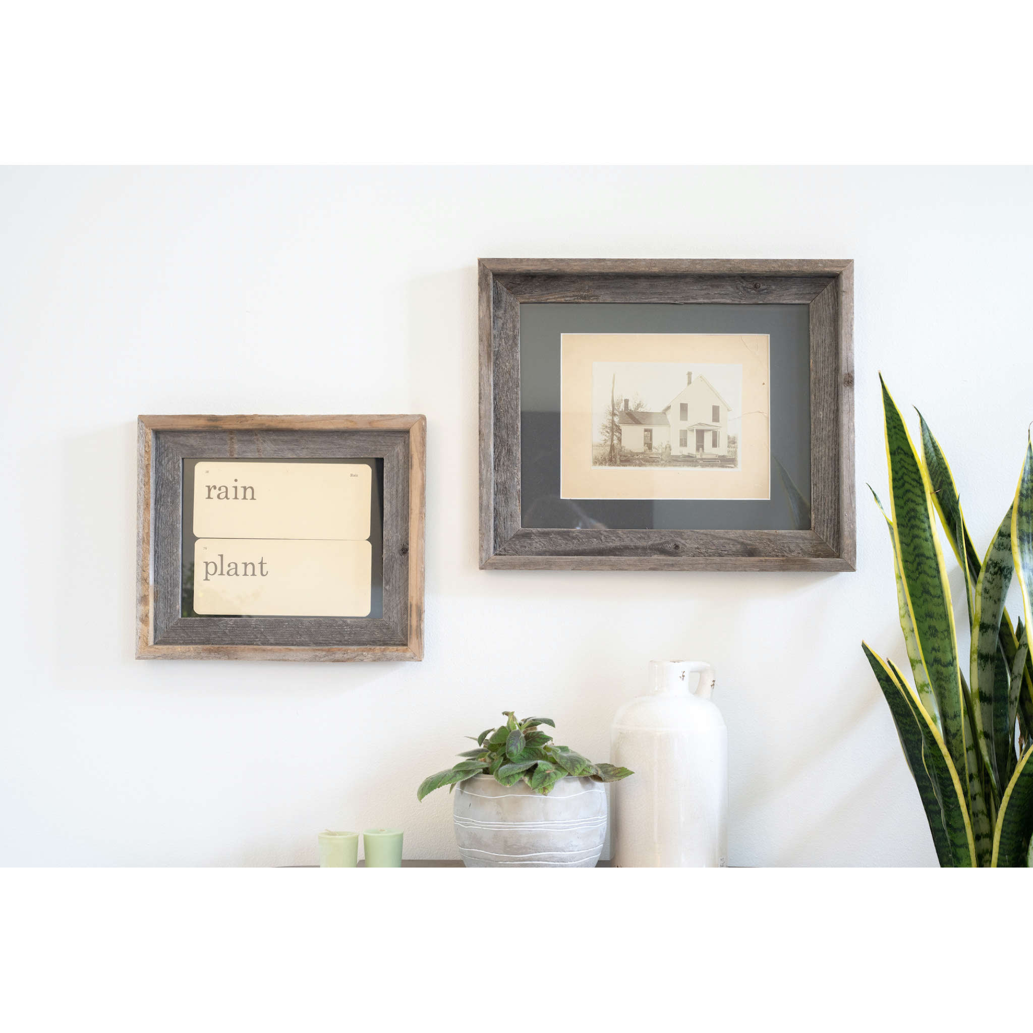 14"x18" Rustic Cinder Picture Frame with Plexiglass Holder