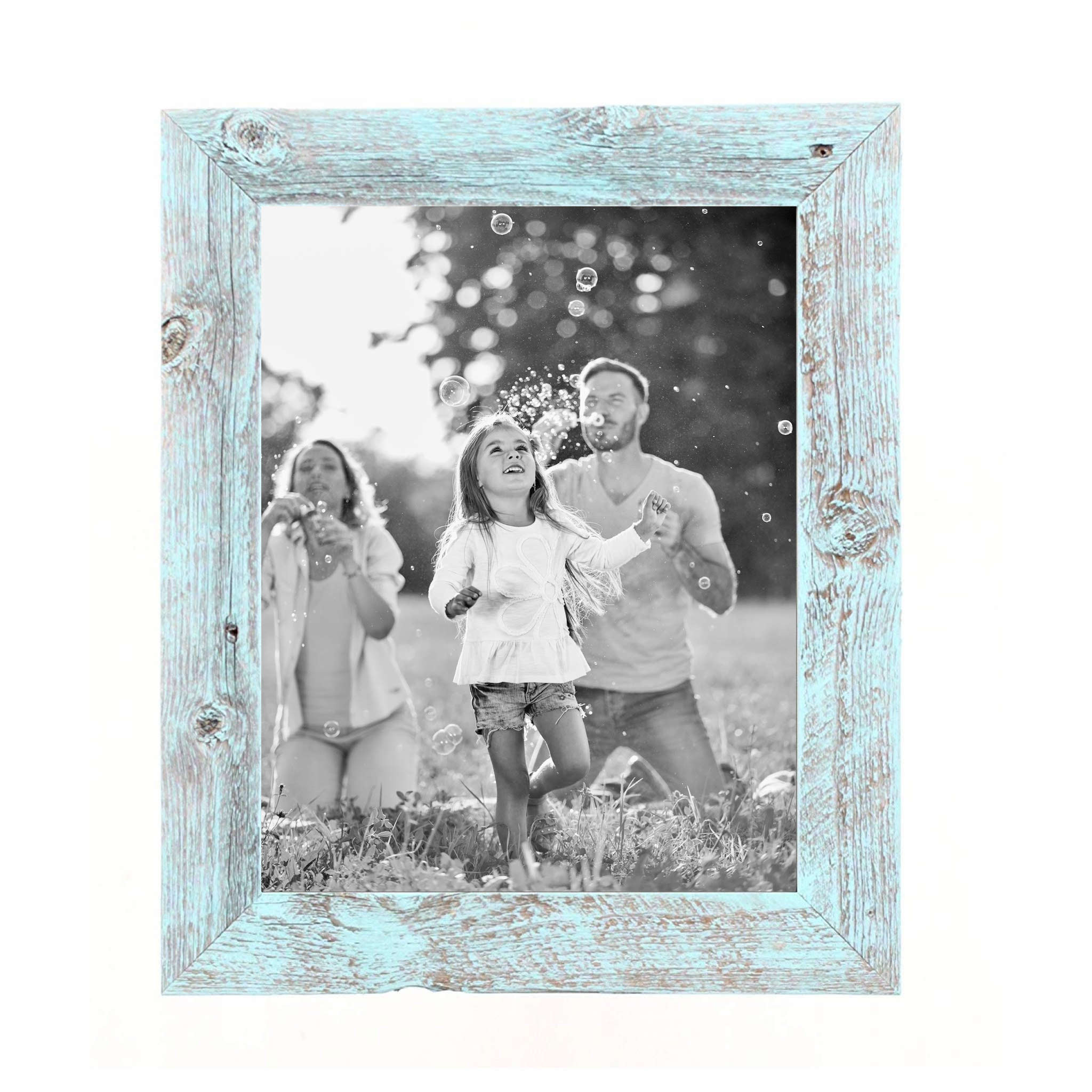 14"x17" Rustic Blue Picture Frame with Plexiglass Holder