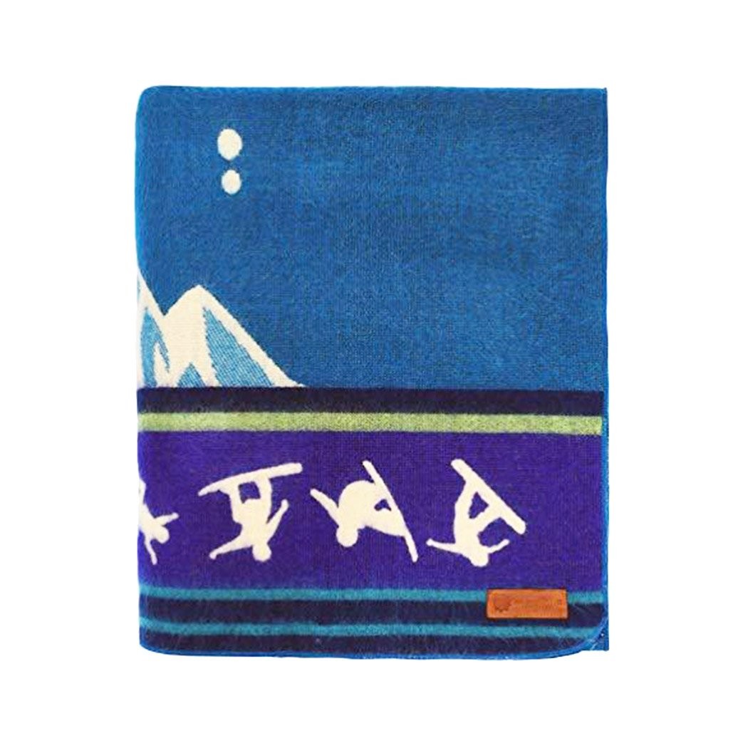 Queen Size Blue Ultimate Snowboarder Handmade Woven Blanket