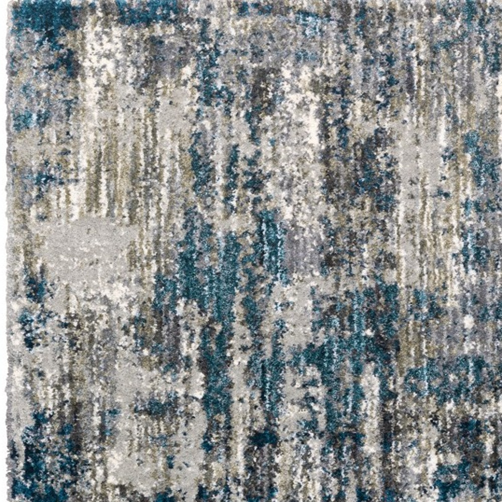 5" X 8" Grey And Blue Grey Skies Area Rug