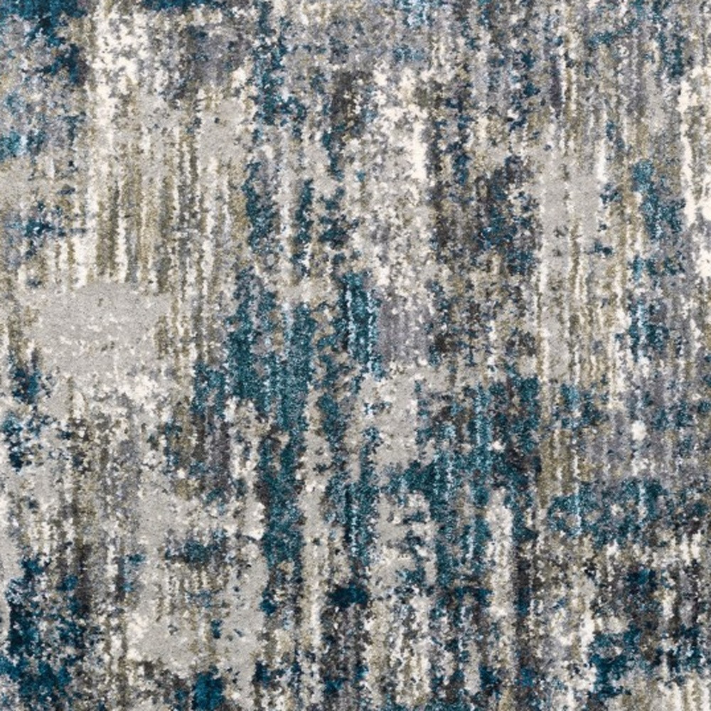 8" X 10" Grey And Blue Grey Skies Area Rug
