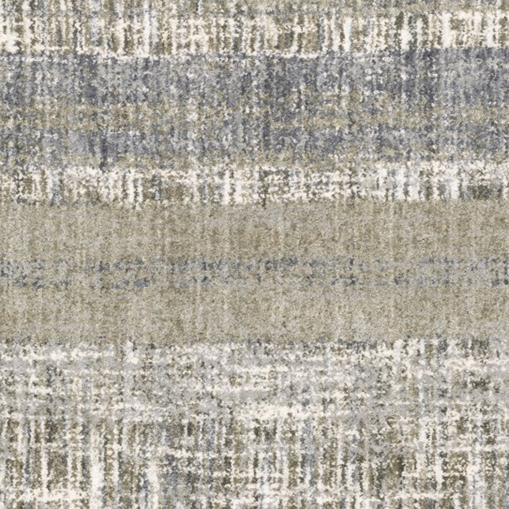 5" X 8" Grey And Ivory Abstract Lines Area Rug