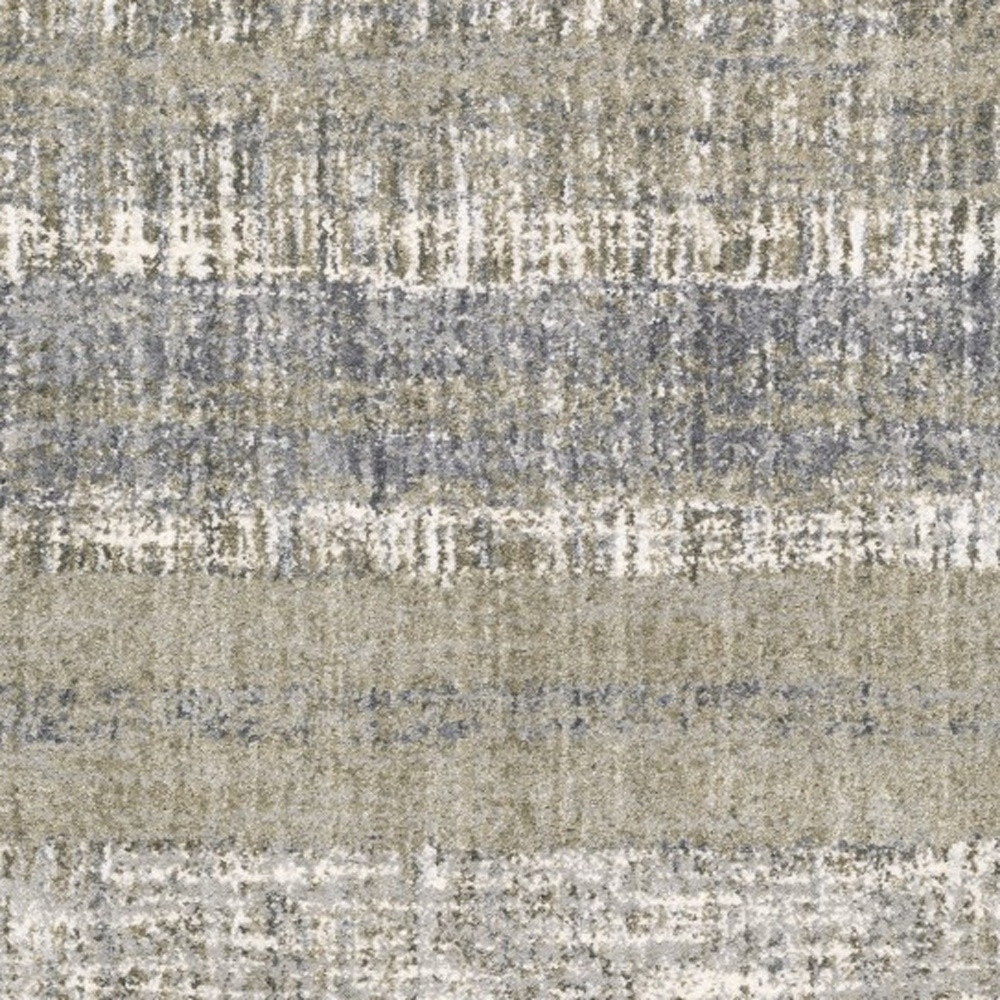 7" X 9" Grey And Ivory Abstract Lines Area Rug