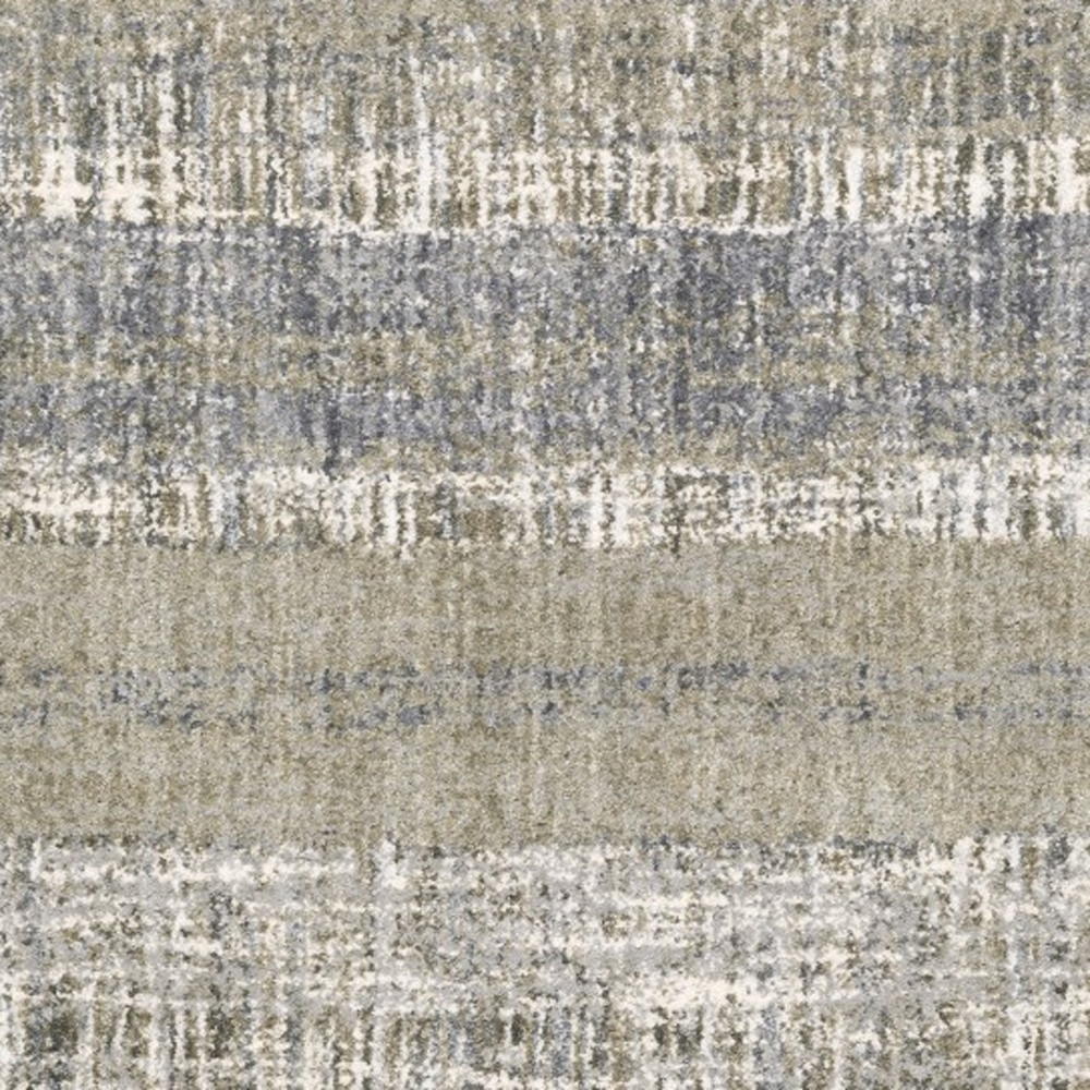 8" X 10" Grey And Ivory Abstract Lines Area Rug