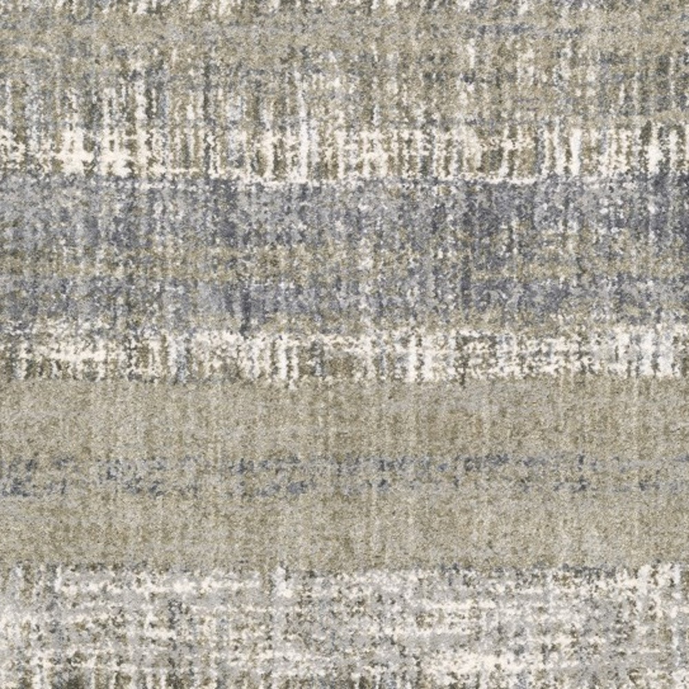 9" X 12" Grey And Ivory Abstract Lines Area Rug