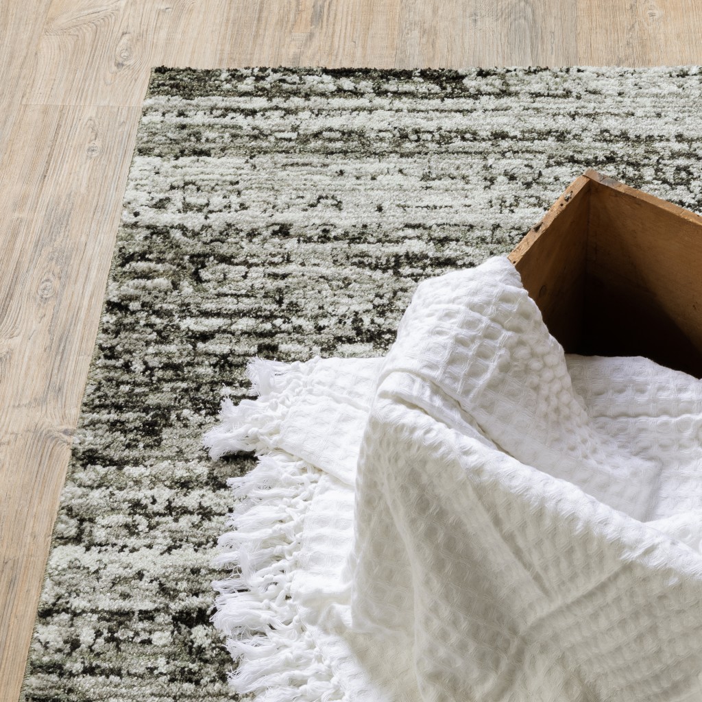 3" X 5" Ash And Slate Abstract Area Rug