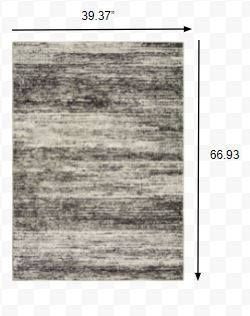 3'x5' Ash and Slate Abstract Area Rug