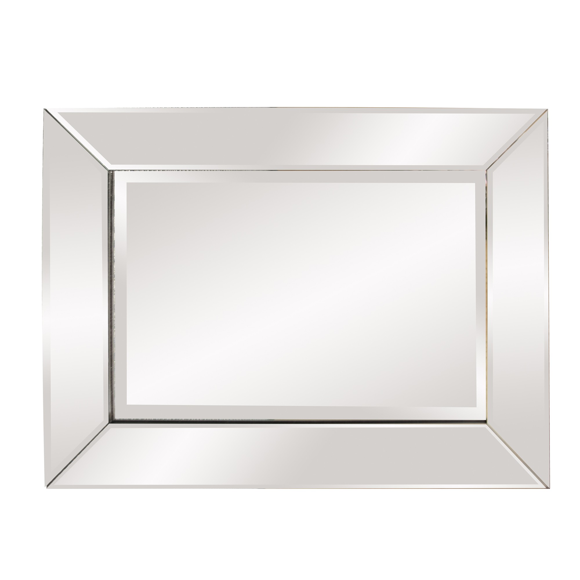 Rectangle Frame Mirror with Mirrored Finish And Beveled Edge