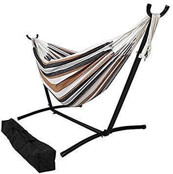 Sahara Stripe Classic 2 Person Hammock with Stand