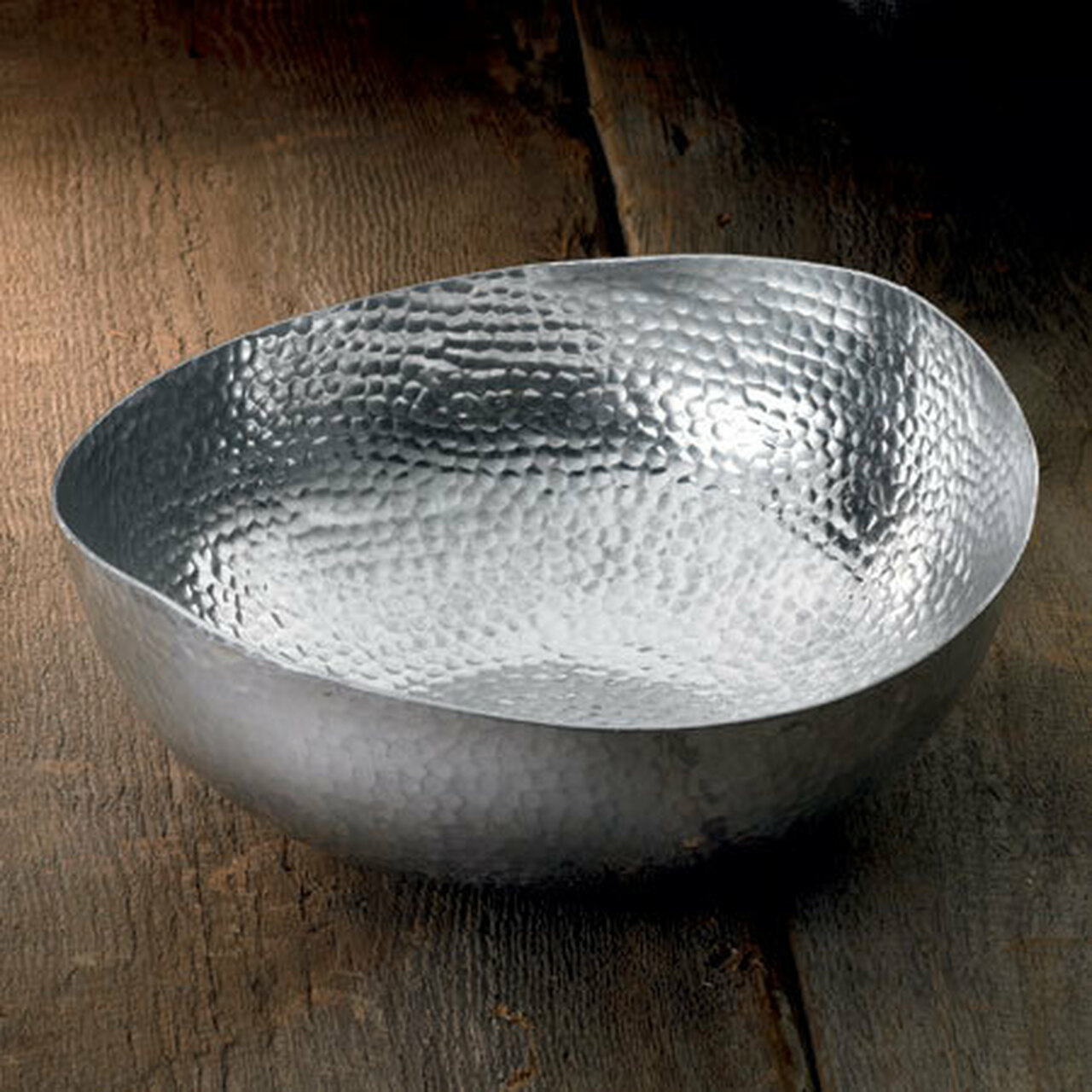 Handcrafted 14.5" Hammered Stainless Steel Centerpiece Bowl