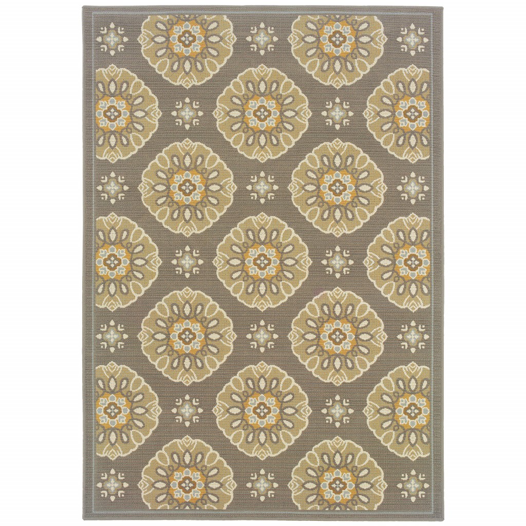 Gray Moroccan Indoor Outdoor Area Rug-384204-1