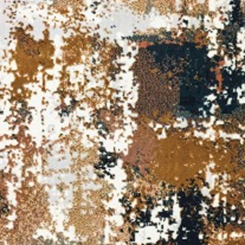 6" X 9" Ivory Gray Abstract Sectors Indoor Area Rug