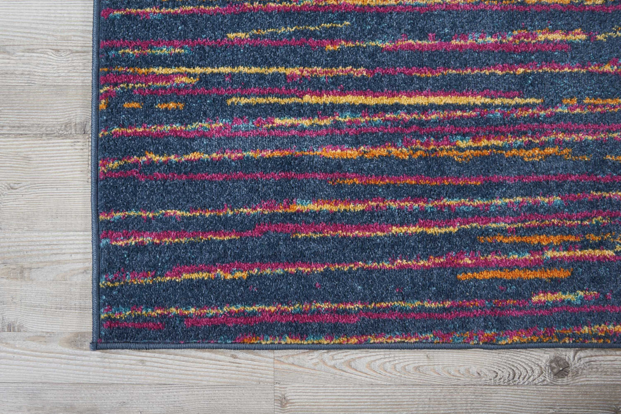8" X 10" Blue And Pink Abstract Power Loom Area Rug