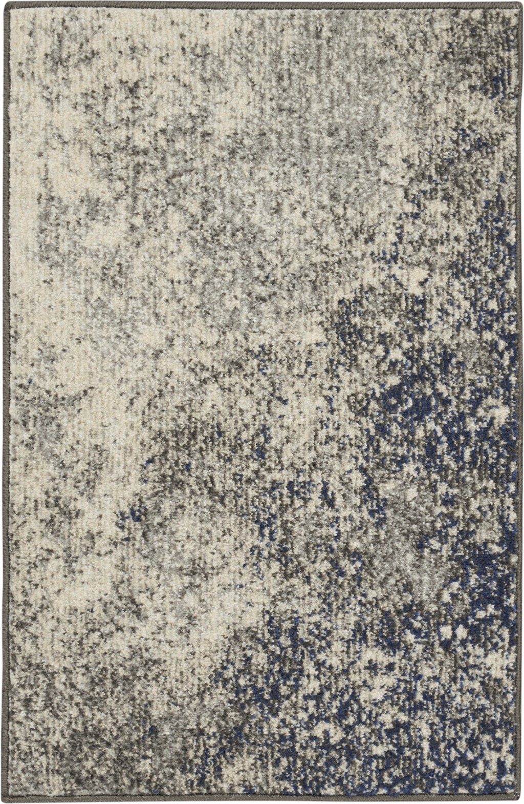 2' X 3' Gray And Ivory Abstract Power Loom Area Rug-385289-1
