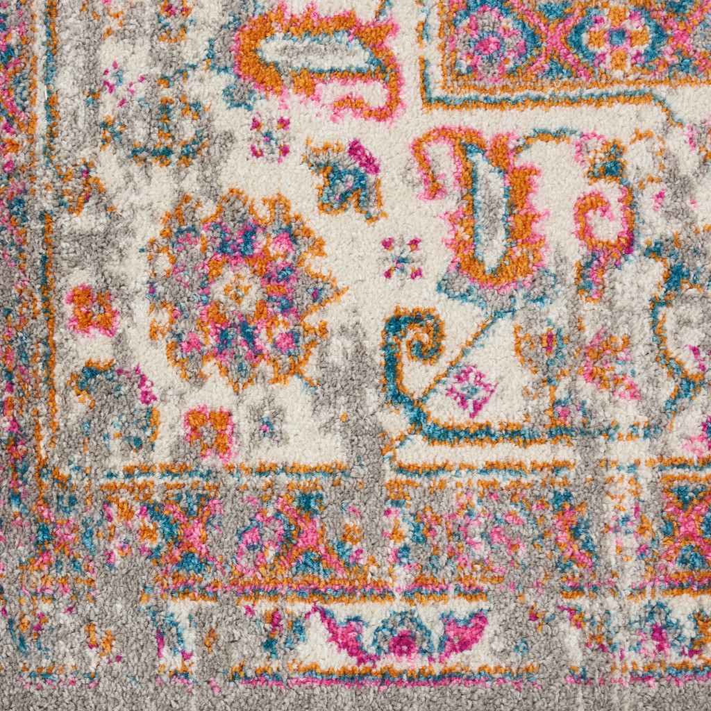 4" X 6" Gray Power Loom Area Rug