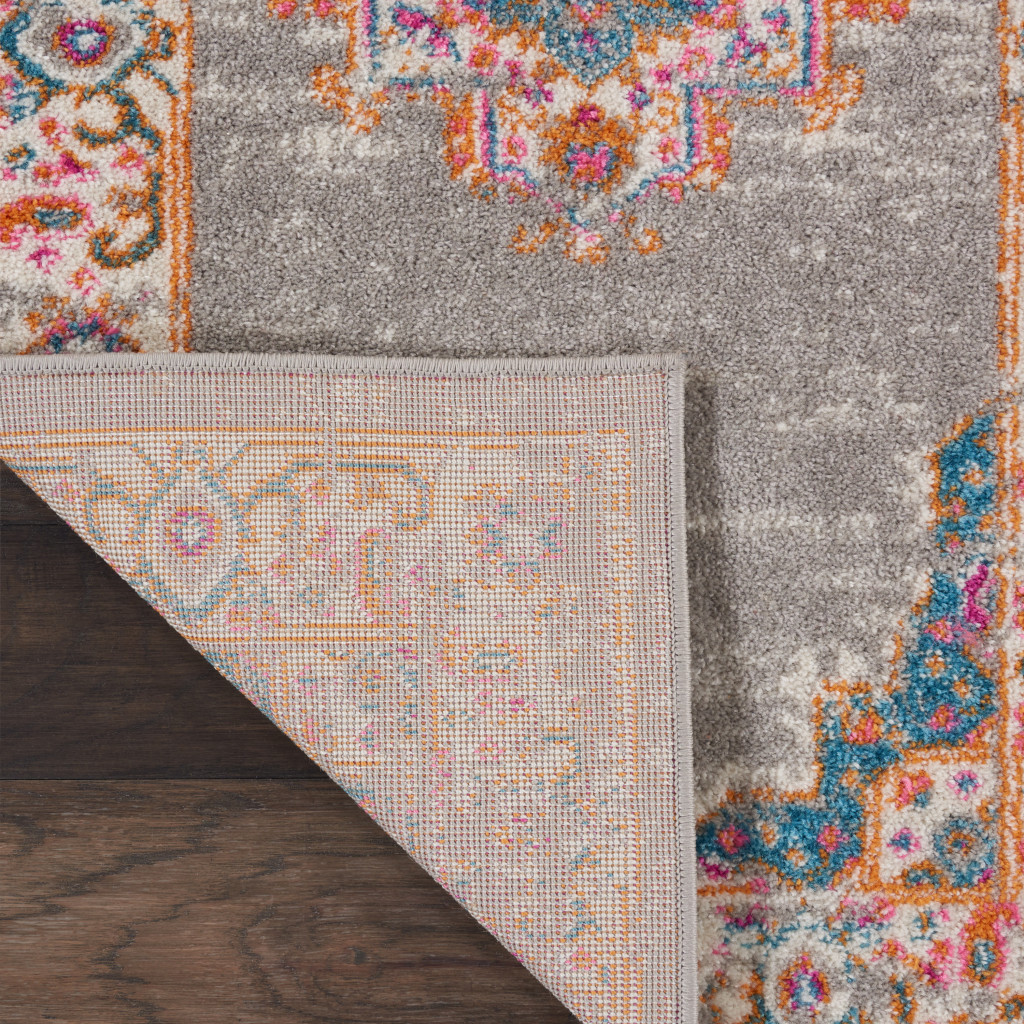 4" X 6" Gray Power Loom Area Rug
