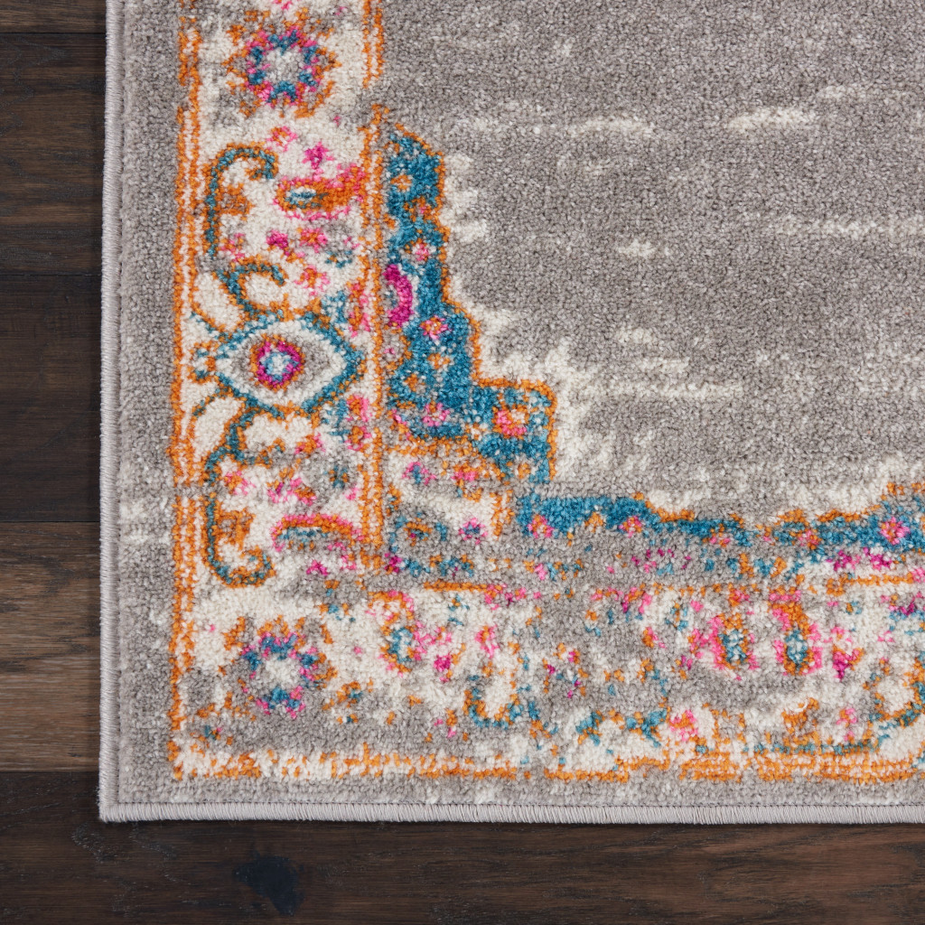 8" X 10" Gray Power Loom Area Rug
