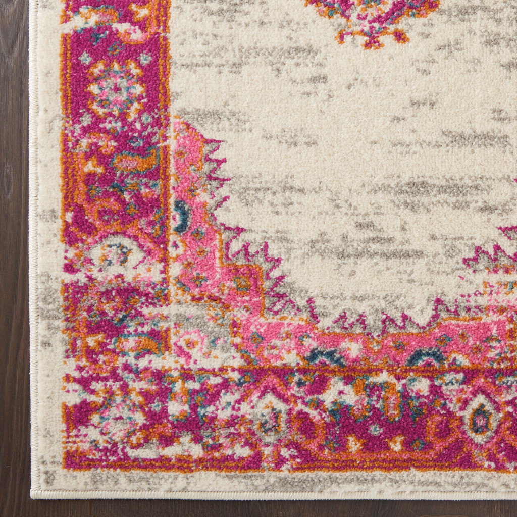 5" X 7" Fuchsia Power Loom Area Rug