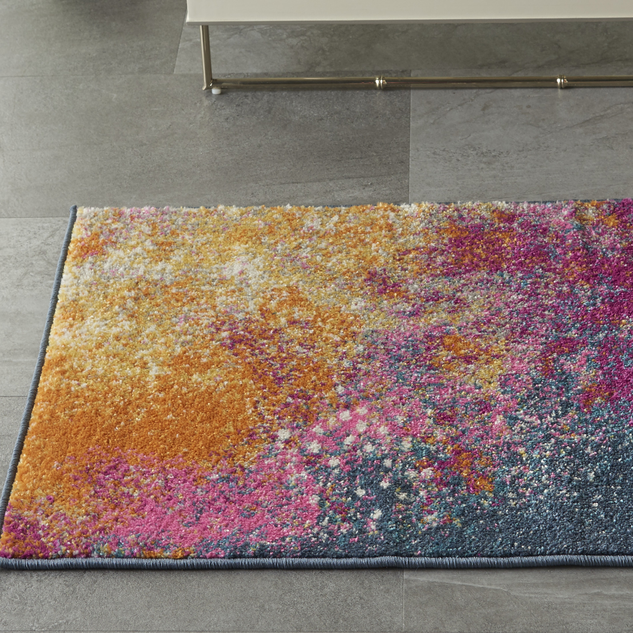 2" X 3" Sunset Abstract Power Loom Area Rug