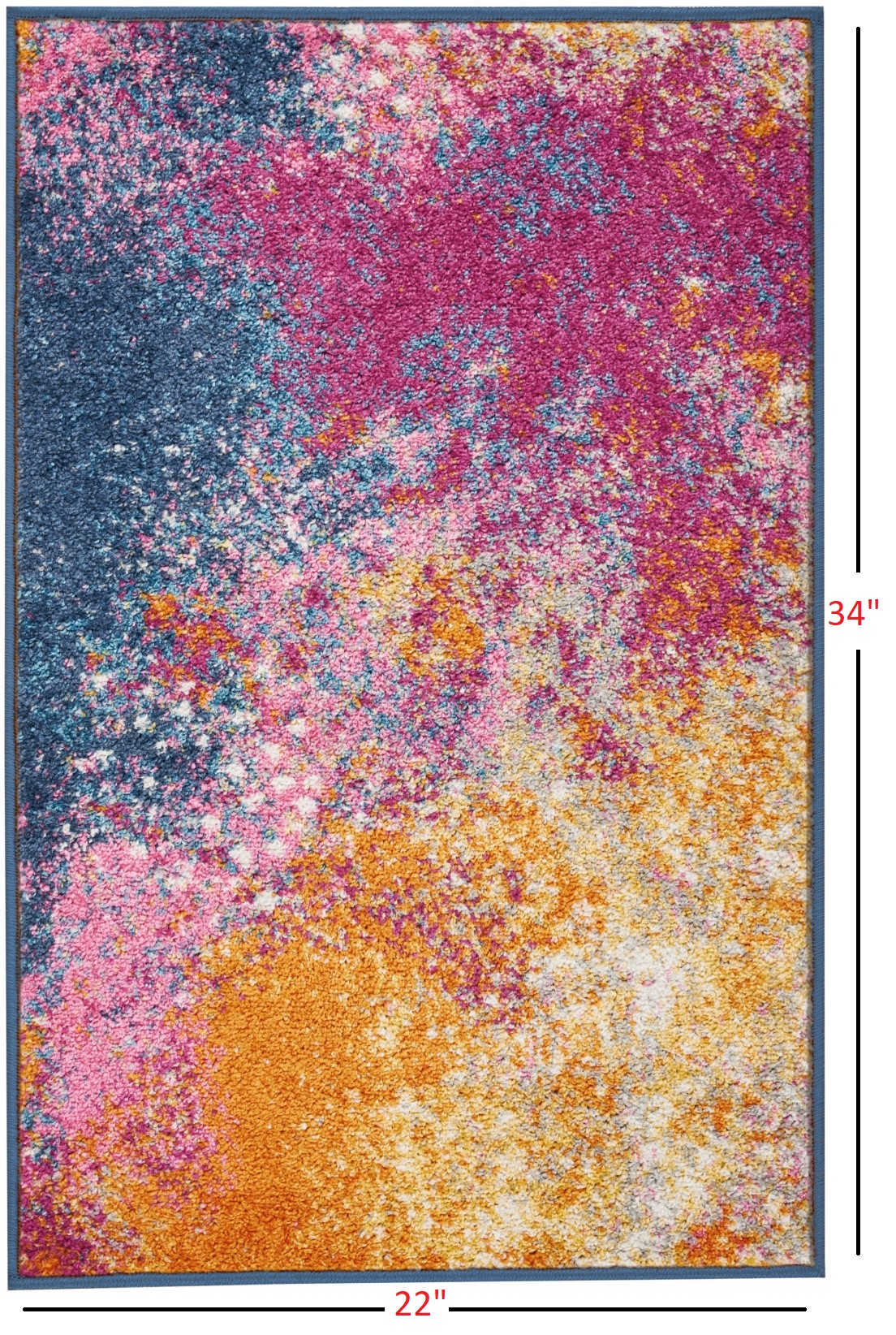 2" X 3" Sunset Abstract Power Loom Area Rug