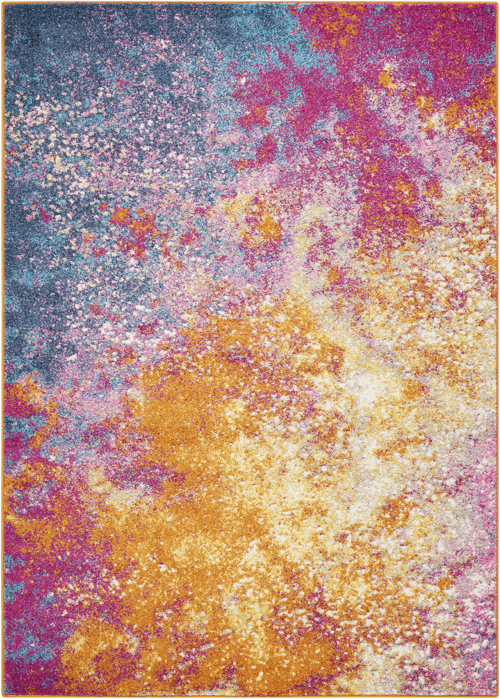 4" X 6" Sunset Abstract Power Loom Area Rug