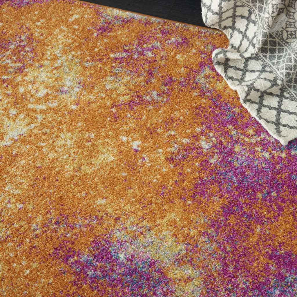 5" X 7" Sunset Abstract Power Loom Area Rug