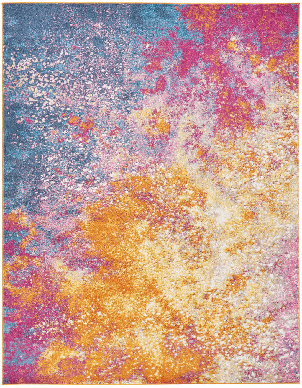 8" X 10" Sunset Abstract Power Loom Area Rug