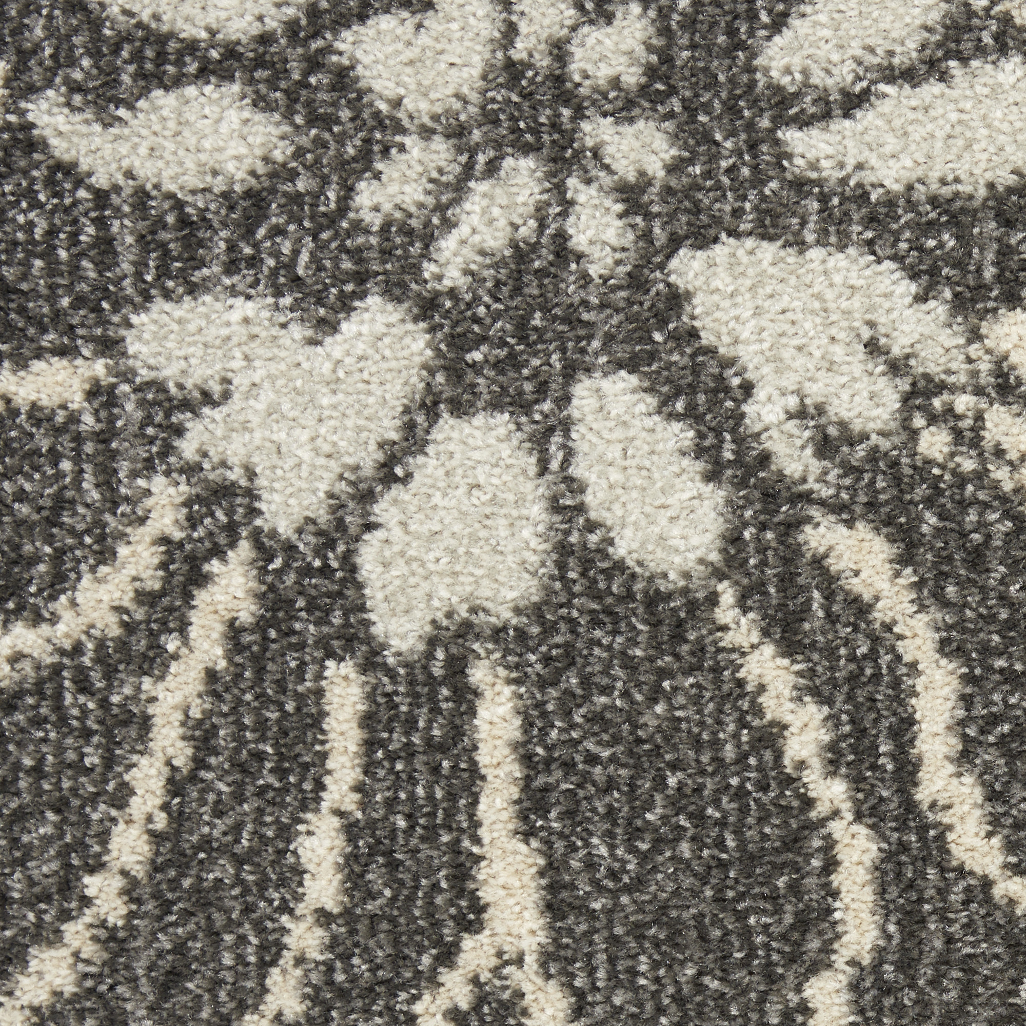 4" X 6" Blue And Gray Floral Power Loom Area Rug
