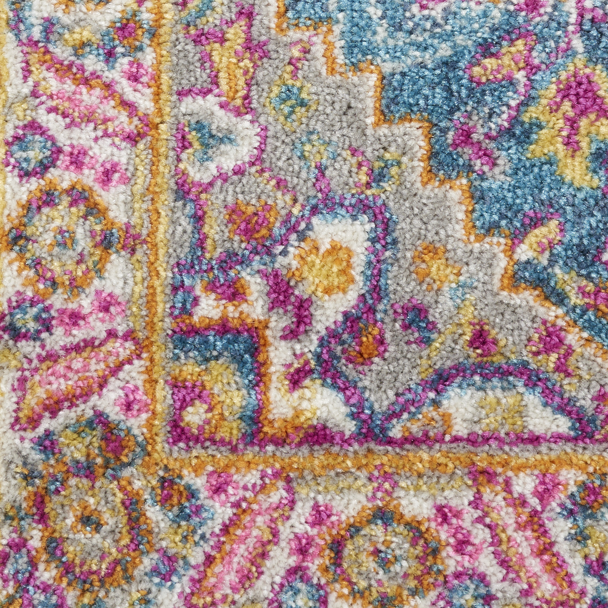 6" Teal Blue Power Loom Runner Rug