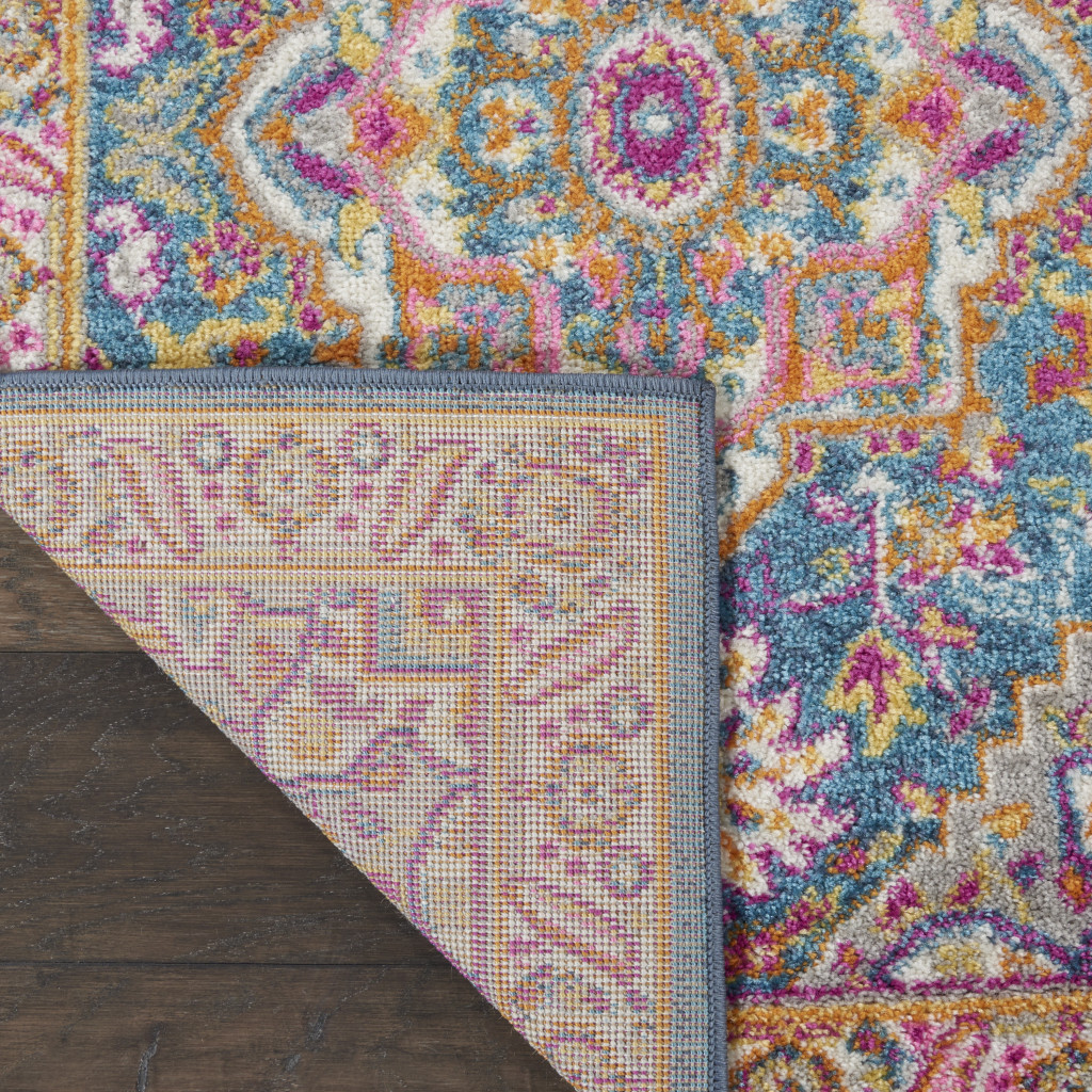 6" Teal Blue Power Loom Runner Rug