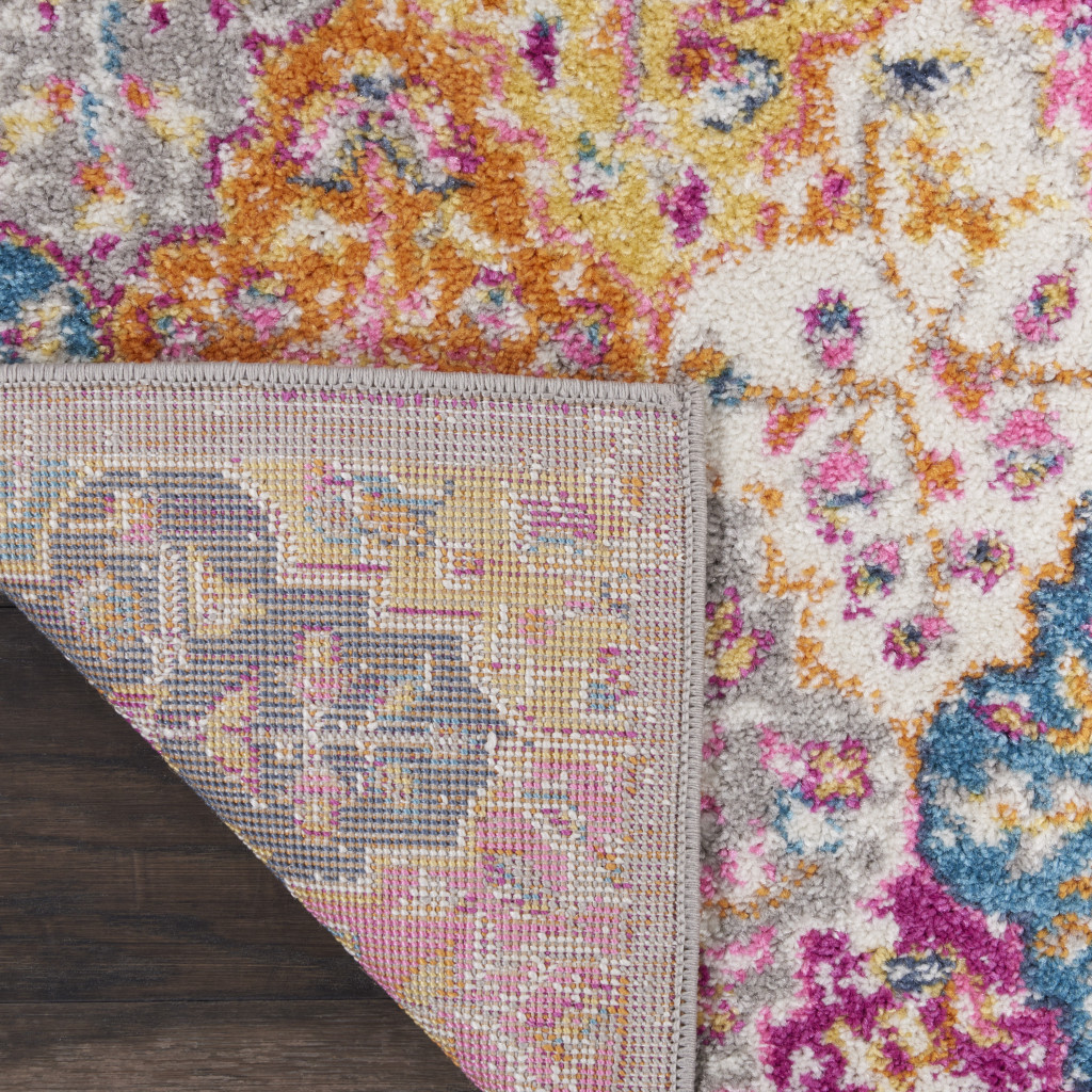 2" X 3" Pink And Gray Geometric Dhurrie Area Rug