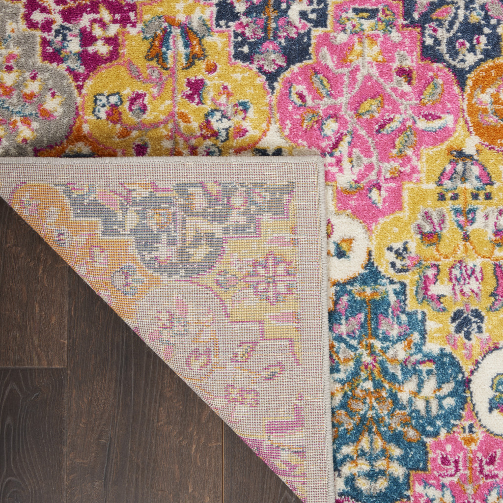 4" X 6" Pink And Gray Geometric Dhurrie Area Rug