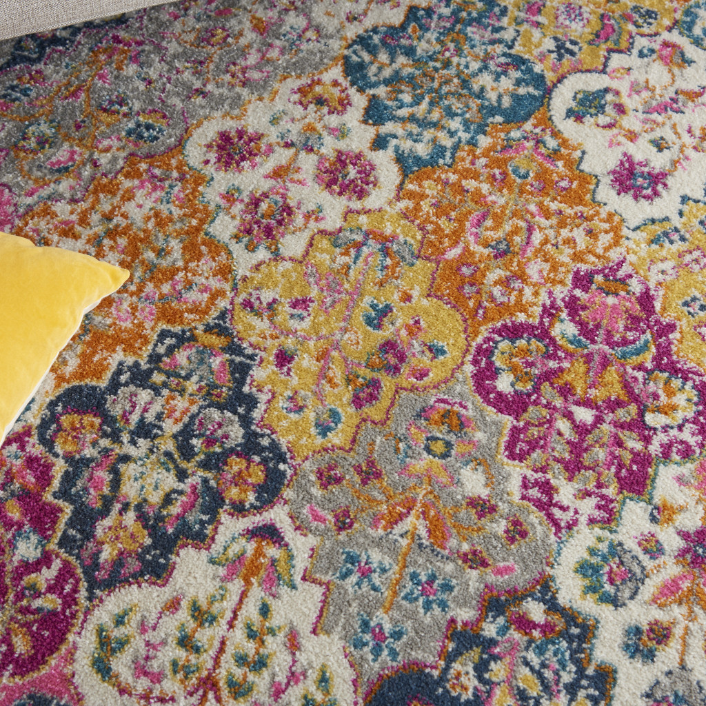 4" X 6" Pink And Gray Geometric Dhurrie Area Rug