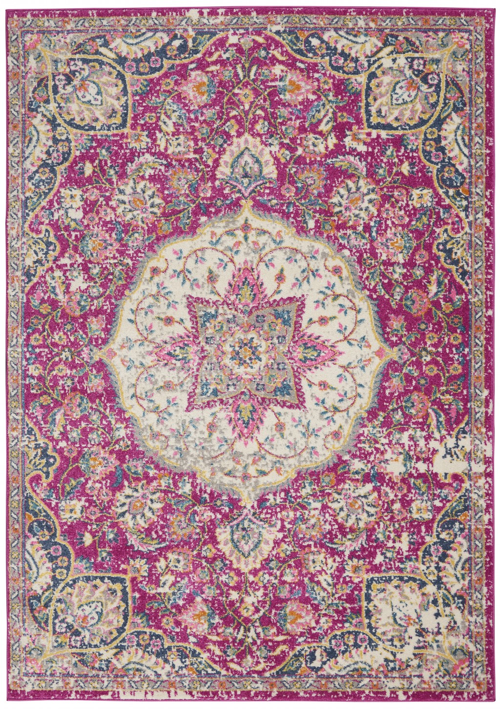 4' X 6' Pink Dhurrie Area Rug-385539-1