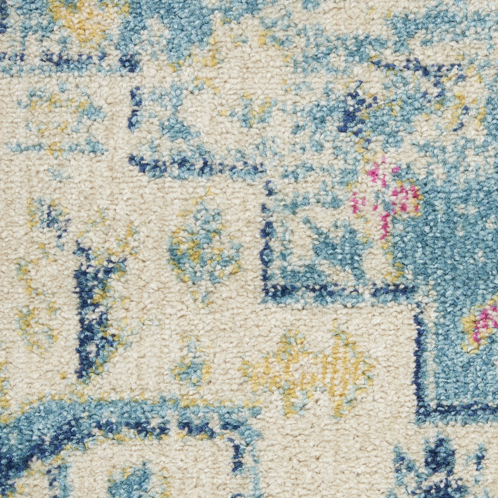 6" Blue And Ivory Dhurrie Runner Rug