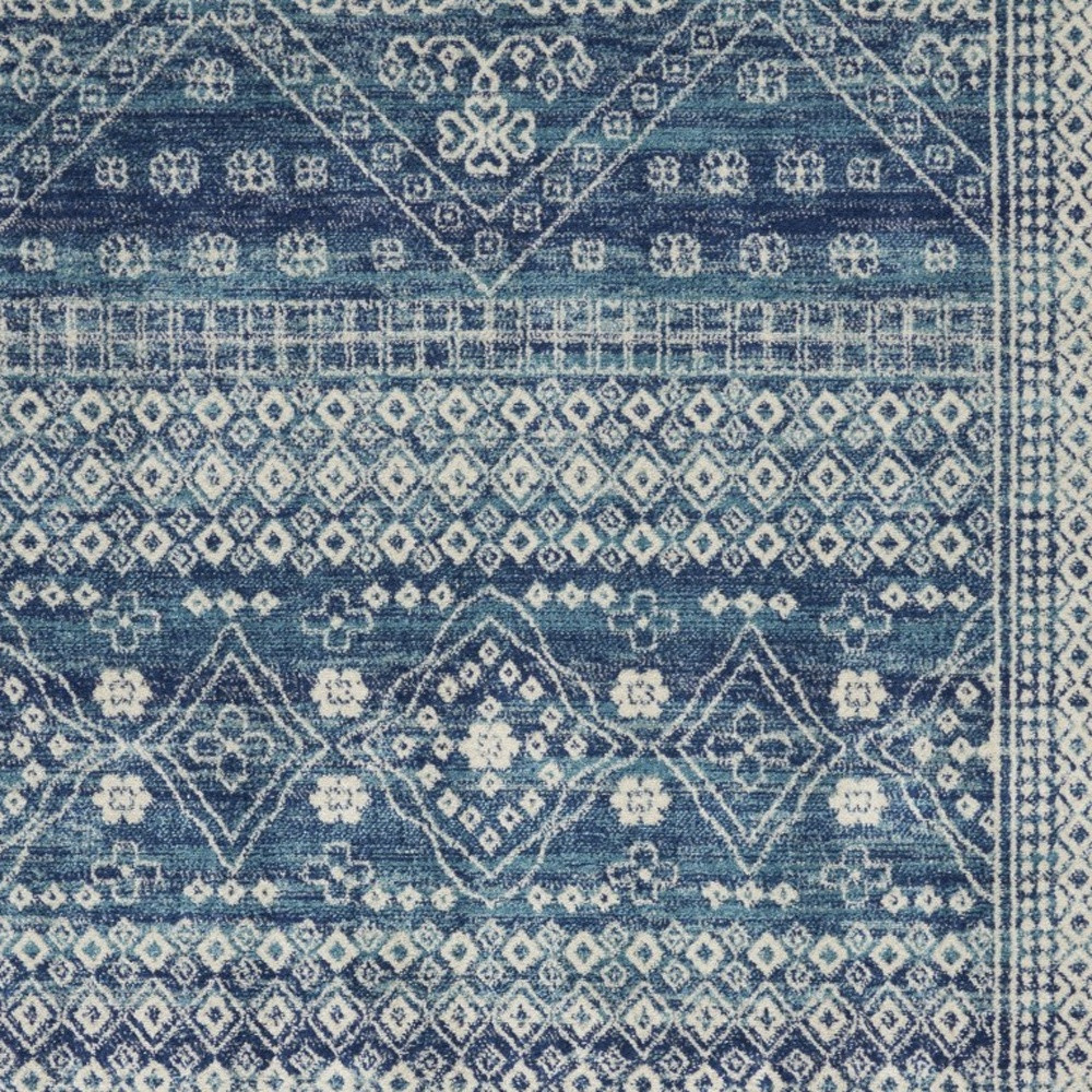 4" X 6" Navy Blue Power Loom Area Rug