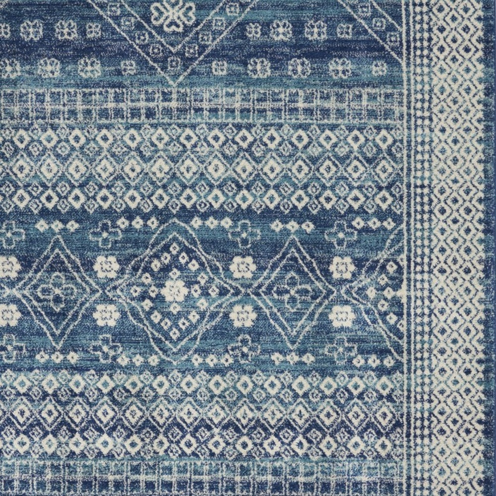 5" X 7" Navy Blue Power Loom Area Rug