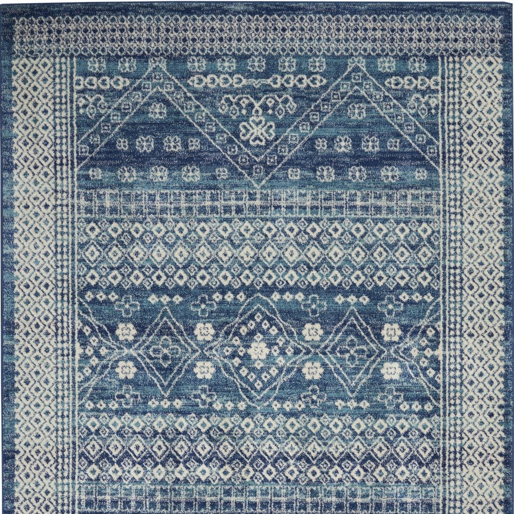 5" X 7" Navy Blue Power Loom Area Rug