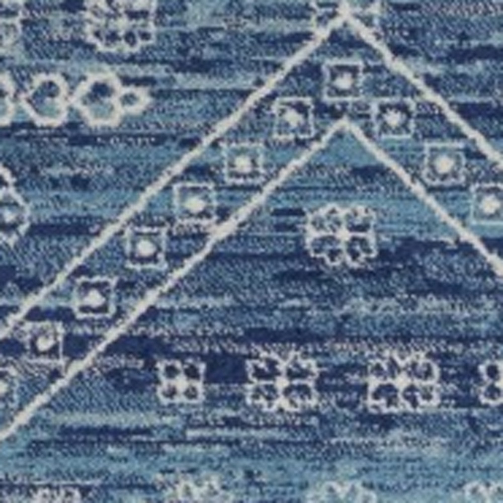 7" X 10" Navy Blue Power Loom Area Rug