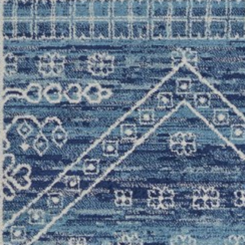 7" X 10" Navy Blue Power Loom Area Rug