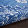 5" X 7" Navy Blue Floral Dhurrie Area Rug