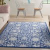 5 x 7 Navy and Ivory Intricate Floral Area Rug