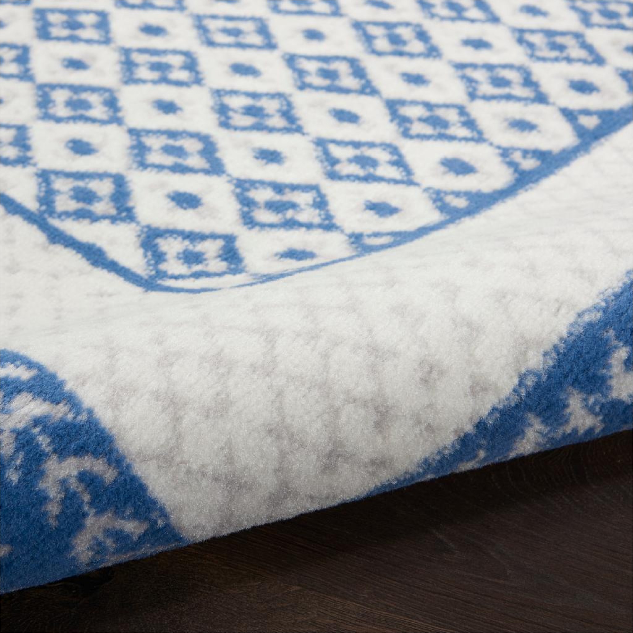 4" X 6" Navy Blue Geometric Dhurrie Area Rug