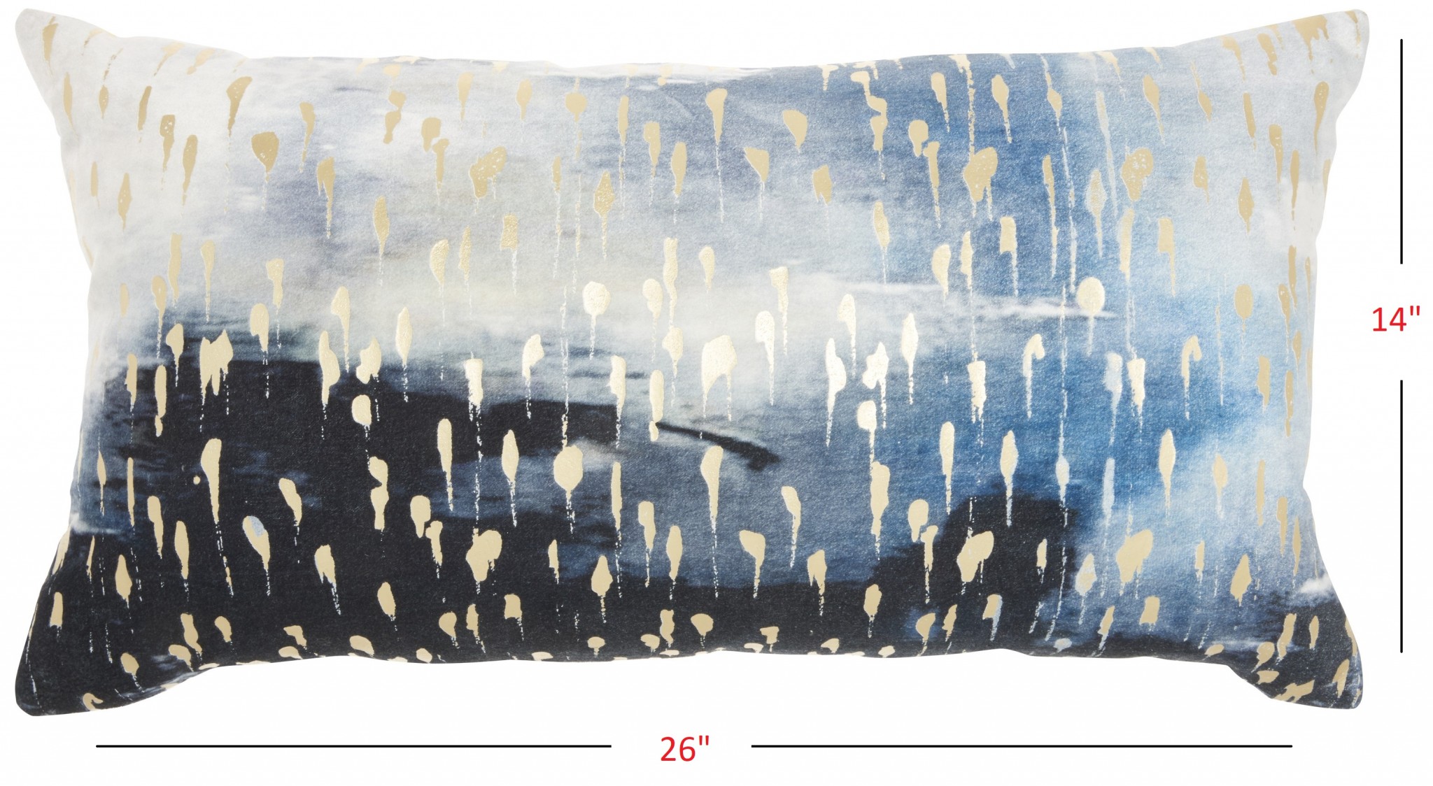 Blue Abstract Lumbar Pillow