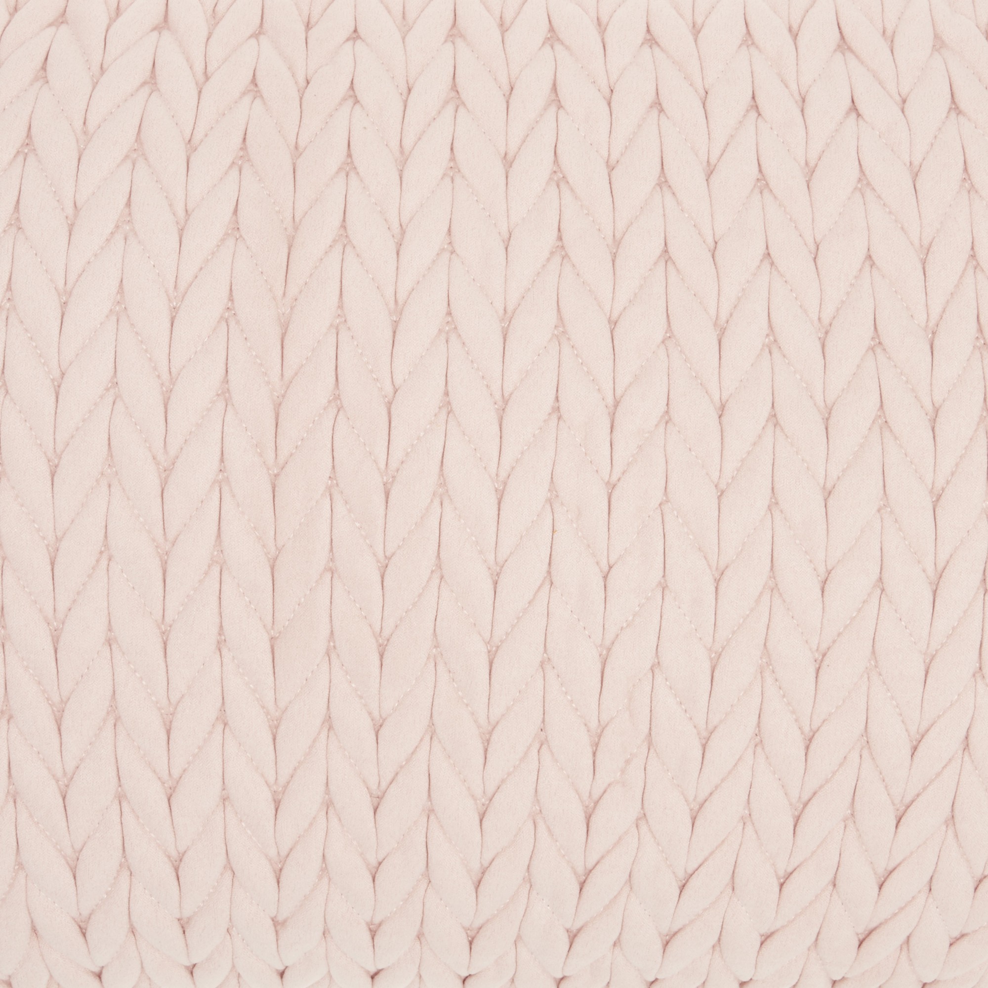 Blush Pink Chunky Braid Lumbar Pillow